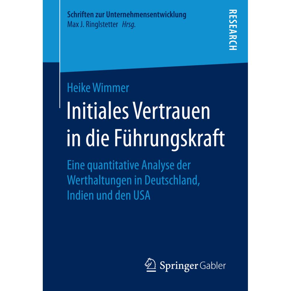 Initiales Vertrauen in die Führungskraft, Fachbücher von Heike Wimmer