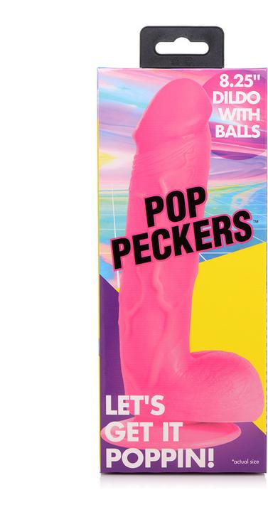 Actual product image Pop Peckers Poppin Dildo 20 cm - Pink