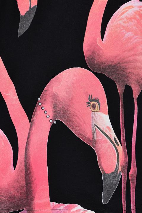 Produktbild Ulla Popken T-Shirt, Flamingo, Ziersteine, Rundhals, Halbarm (50, 52)