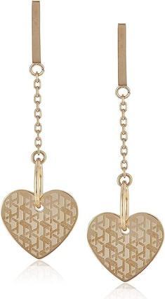 Image du produit Tommy Hilfiger Boucles d'oreilles en acier plaqué or avec pendentif coeur TH2780303 (L)