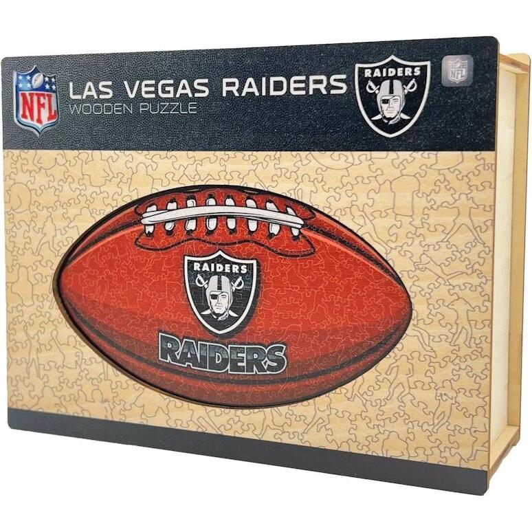 Iconic NFL - Las Vegas Raiders – Football mit Logo - Holz Puzzle Grösse S (150 Teile) (150 Teile)