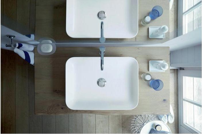 Actual product image Duravit Countertop basin CAPE COD o ÜL without tap hole bench 430x430mm white WG (430 mm, 430 mm)