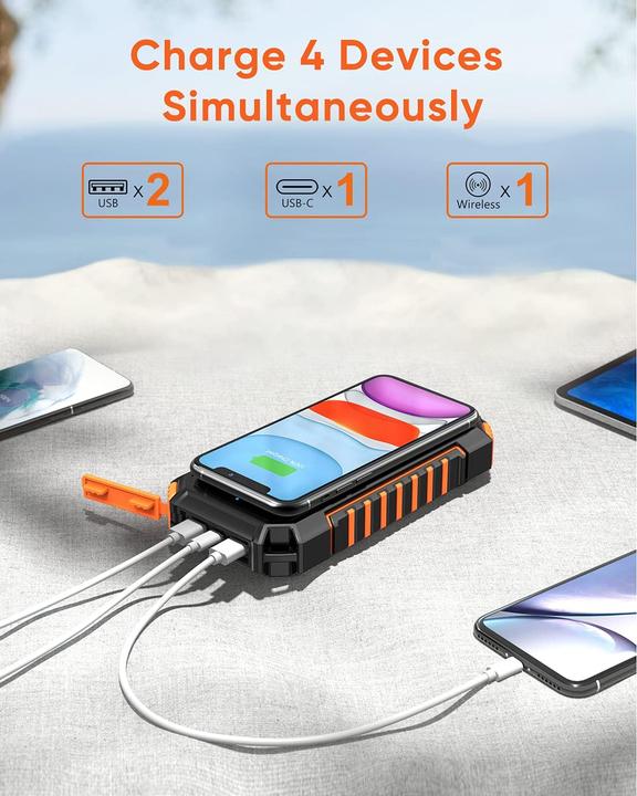 Actual product image Hiluckey Solar Powerbank (26800 mAh, 15 W)