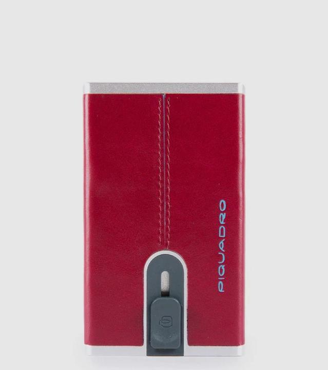 Actual product image Piquadro PP4825B2R/R wallet, card case and travel document holder Red Leather, Metal