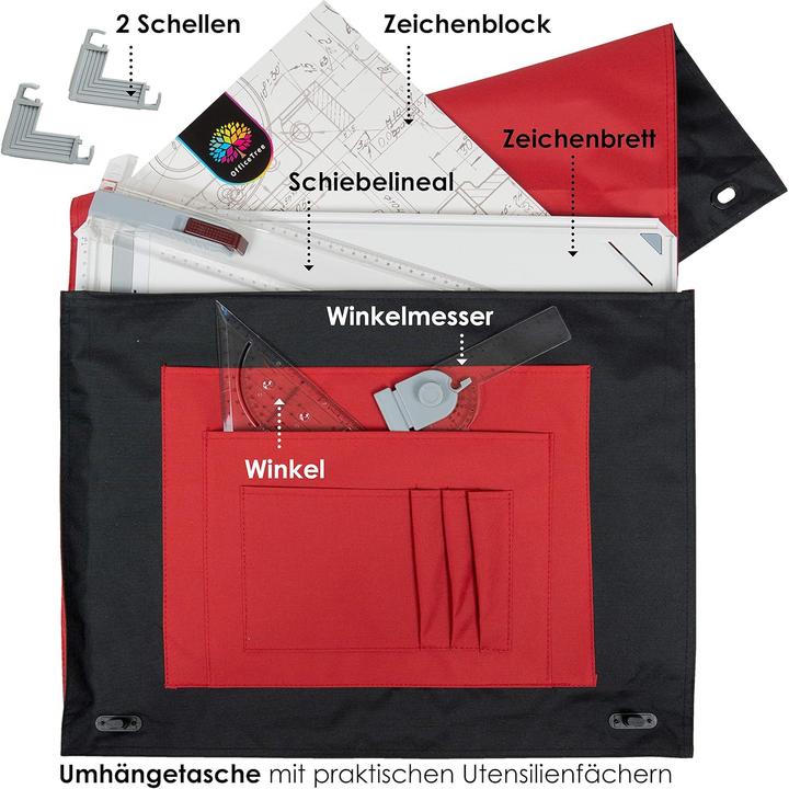Produktbild OfficeTree Zeichenplatte A3 mit Zubehör-Set (50 x 37 cm)