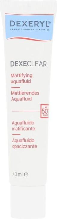 Actual product image Ducray Dexeryl Dexeclear Mattifying Aquafluid Spf50 40ml (Sun cream face, SPF 50+, 40 ml)