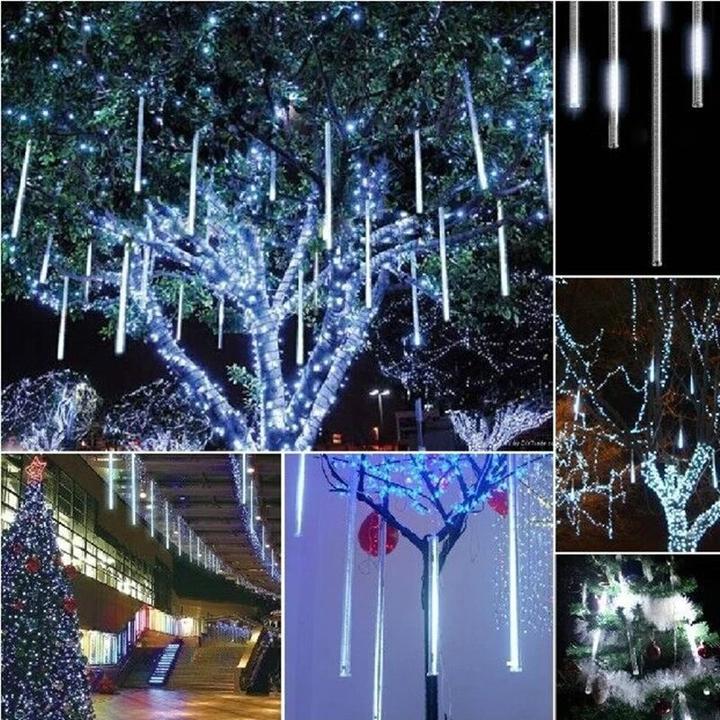 Image du produit Hermex LED-Lichterkette Girlande Weihnachtslichter Meteor Regentropfen Weiss (2.80 m)