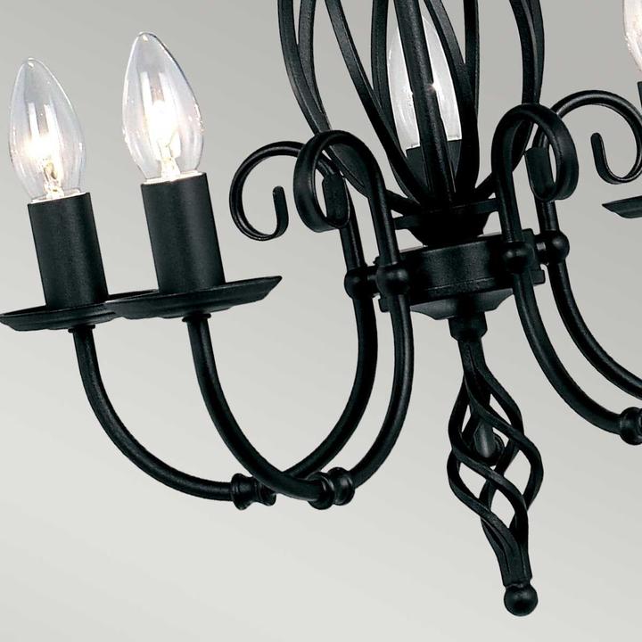 Image du produit Elstead Lighting Artisan Lustre E14 5 branches noir (47 cm)