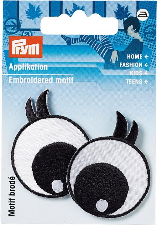 Produktbild Prym Applikation Applikation Augen, schwarz/weiss mit Wimpern 2 Stk. (2 x)