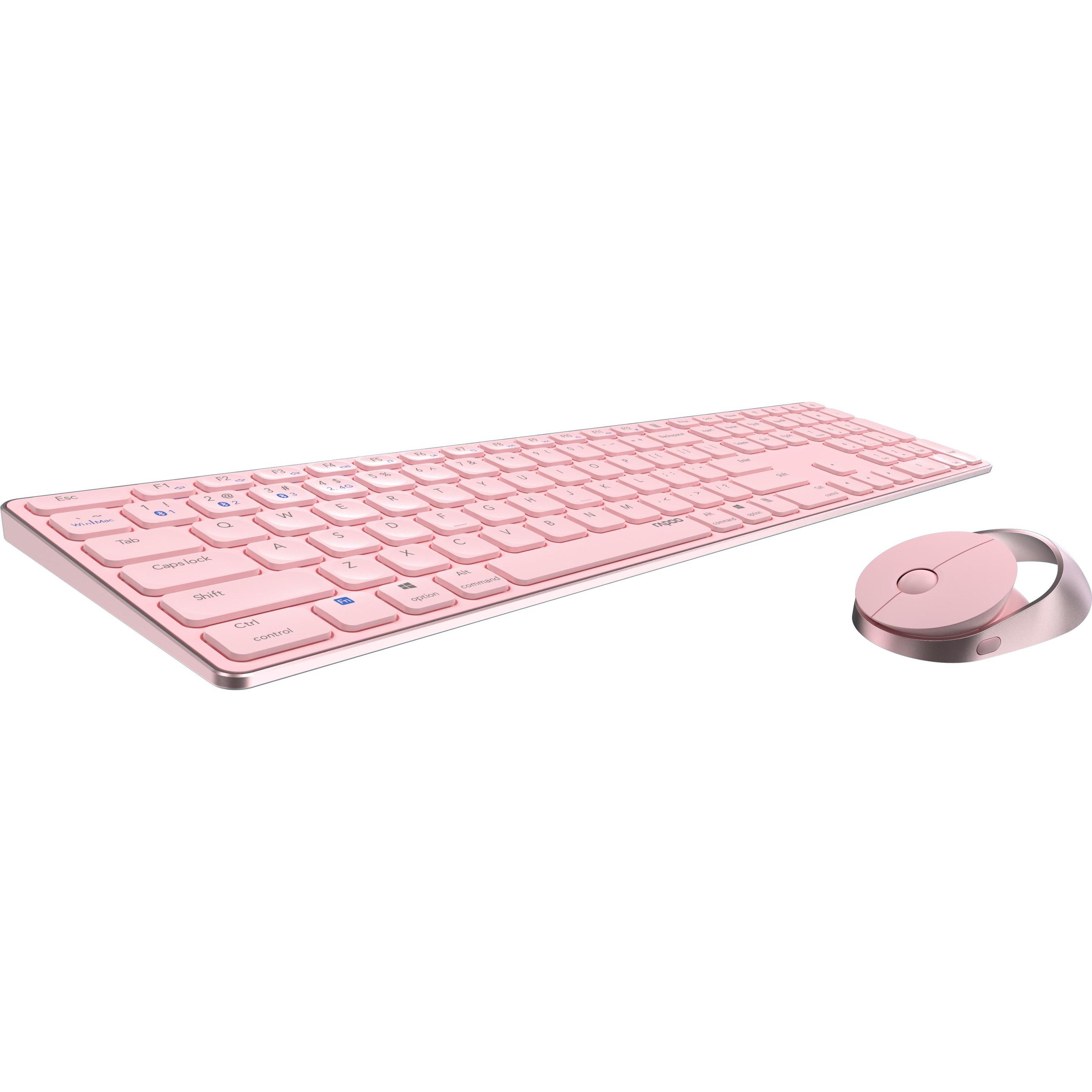 Thumbnail - Rapoo 9850M (DE, Kabellos), Tastatur, Pink