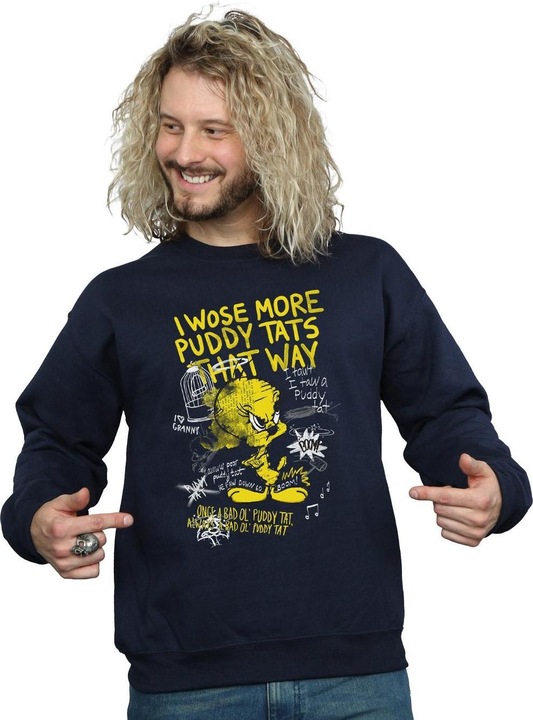 Immagine prodotto Looney Tunes Tweety Pie More Puddy Tats Felpa Uomo (3XL)