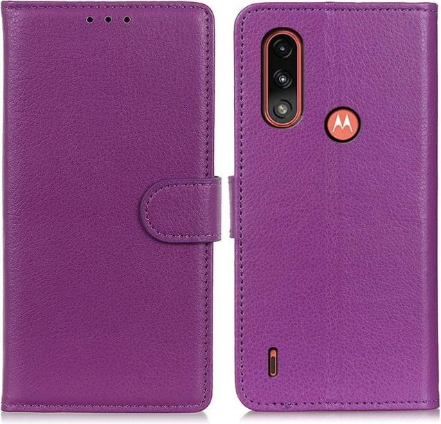 Produktbild MU Classic Litchi Leder Bookcover Series (Motorola Moto E7 Power)