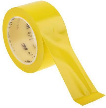 Produktbild 3M Scotch 471 Yellow Vinyl 33m Lane Marking Tape, 0.14mm Thickness (50 mm)