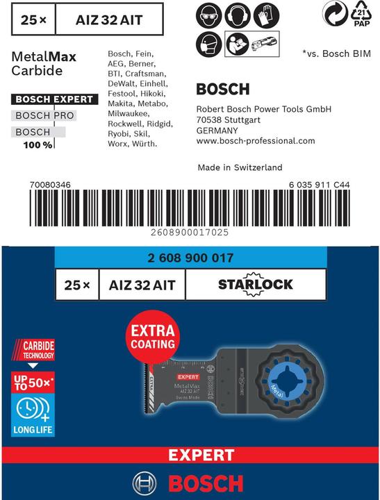 Produktbild Bosch Professional Zubehör Expert AIZ 32 AIT