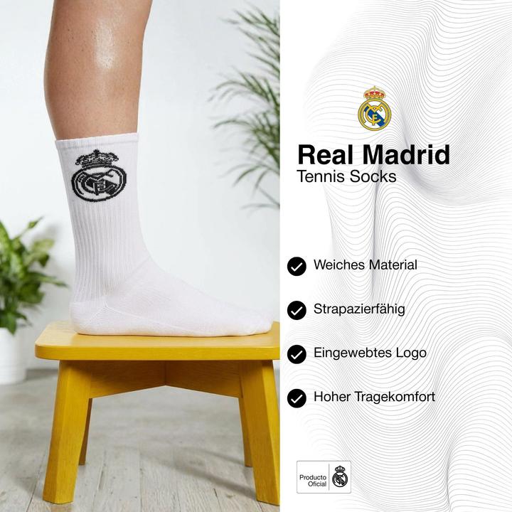 Produktbild Real Madrid CF Socken Sportlich Stretch RM Crew Socks 7-Pack (7er Pack, 35 - 38)