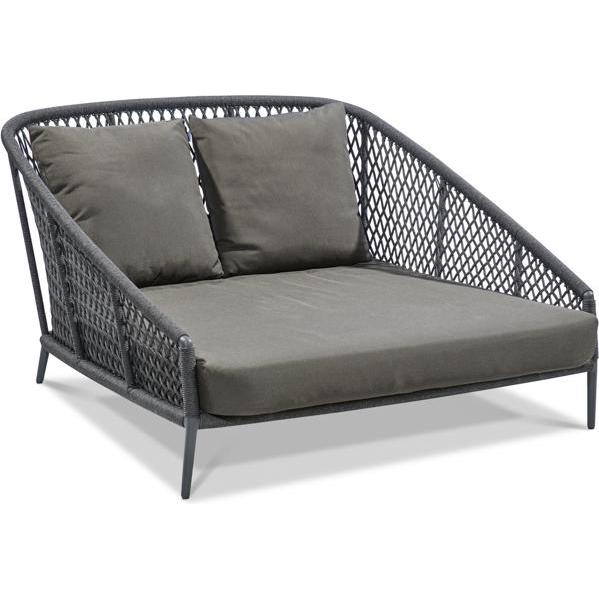Musterring, Gartenlounge, Ibiza Sonnenbett schwarz/grau Aluminium 149x156x86 cm