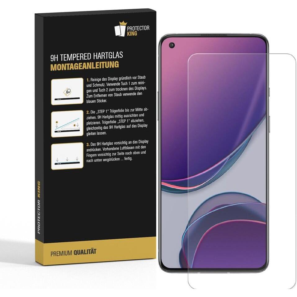 Thumbnail - Protectorking 1x echtes Tempered 9H Panzerhartglas 3D KLAR (1 Stück, OnePlus 8T), Smartphone Schutzfolie