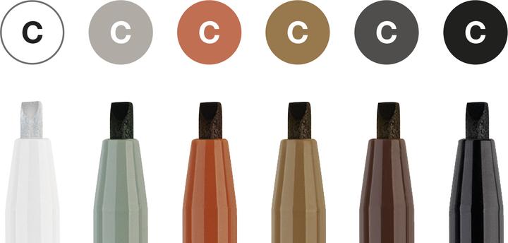 Produktbild Faber-Castell Tuschestifte Pitt Artist Pen Calligraphy 6 Farben (Weiss, Gelb, Braun, Pink, 6 x)