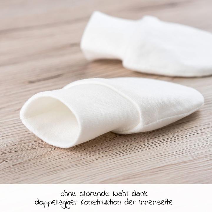 Image du produit La Loona LaLoona Gants & Moufles pour Bébé Moufles à gratter 3 paires Bébé - Blanc (Taille unique)