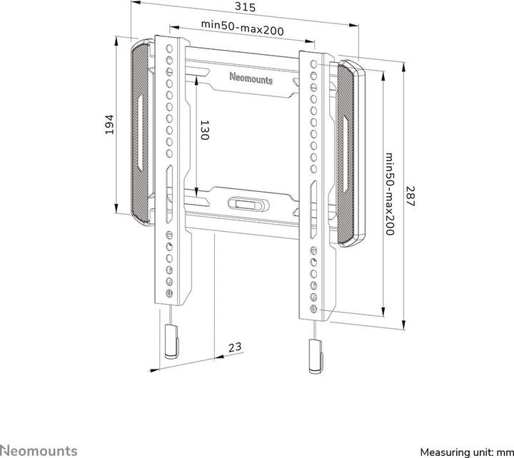 Actual product image Neomounts WAH 1TFT 1Joint Max.45 (Wall, 65", 45 kg)