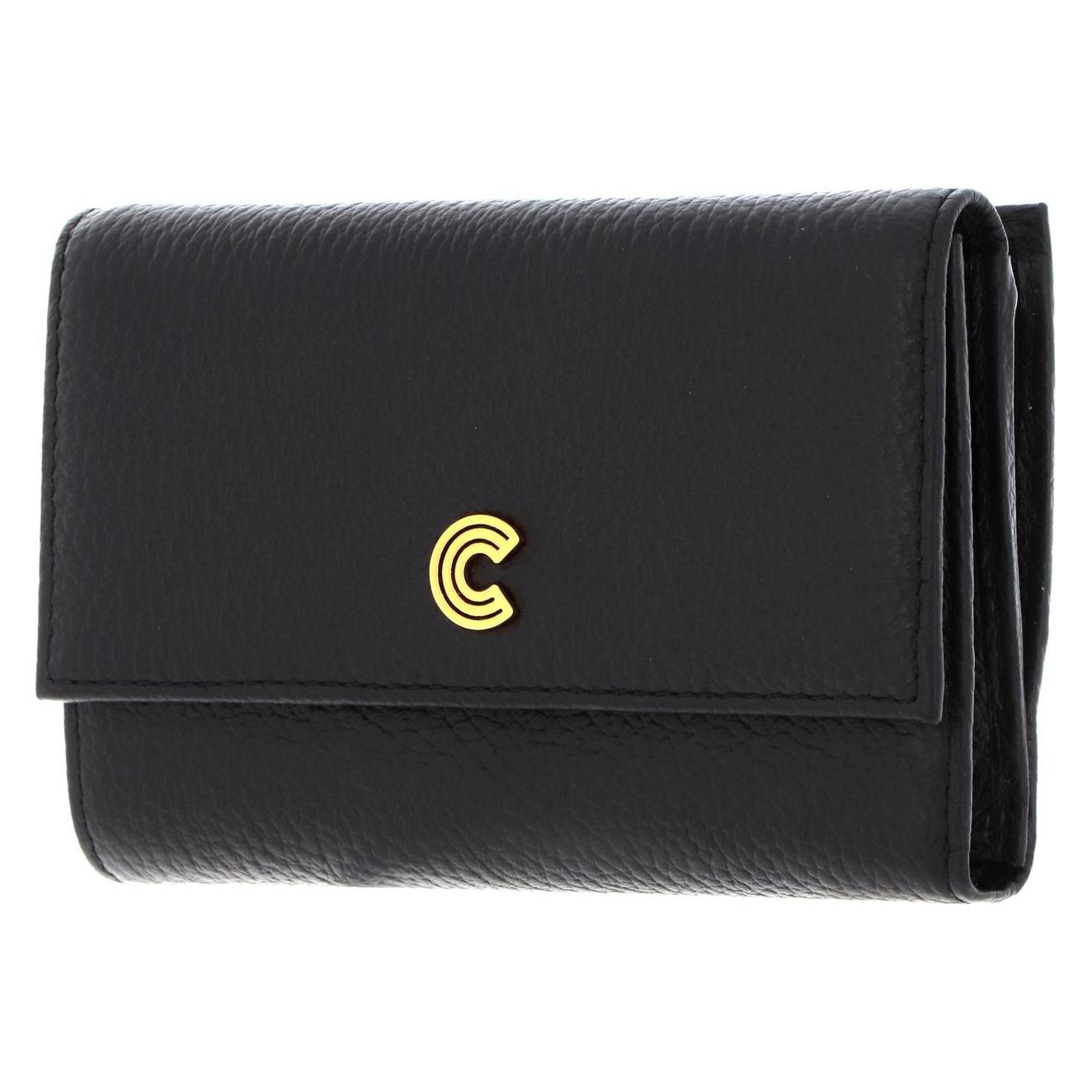 Coccinelle, Damen, Portemonnaie, Myrine Wallet Grained Leather, Schwarz
