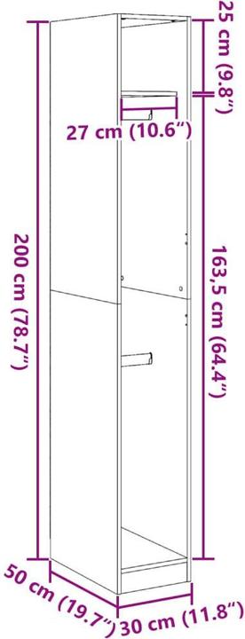 Produktbild vidaXL Kleiderschrank (100 x 50 x 200 cm)