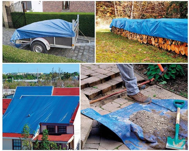 Actual product image Perel Tarpaulin - Blue/Black - Super Strong (10 x 12 m)