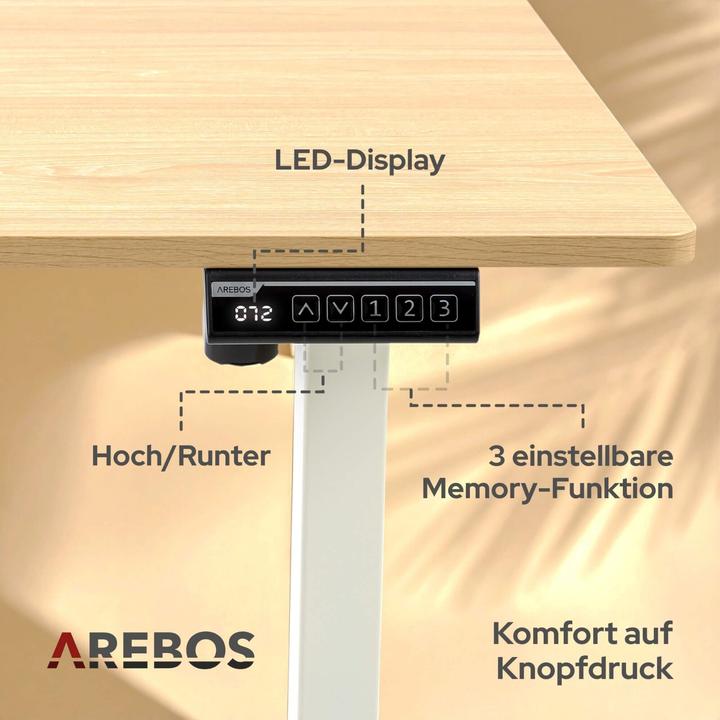 Actual product image Arebos Schreibtisch (160 x 80 x 72 cm)