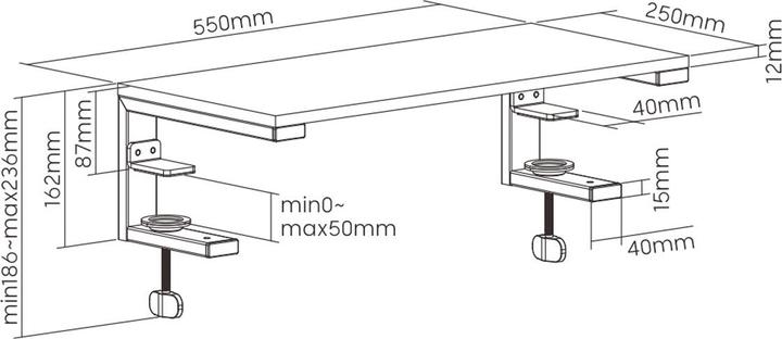 Actual product image Roline Schreibtisch-Erweiterung