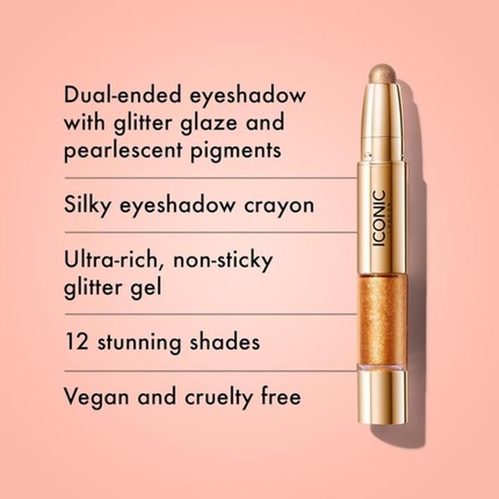 Produktbild Iconic London Iconic Glaze Crayon Dual-Ended Glitter Eyeshadow Stick