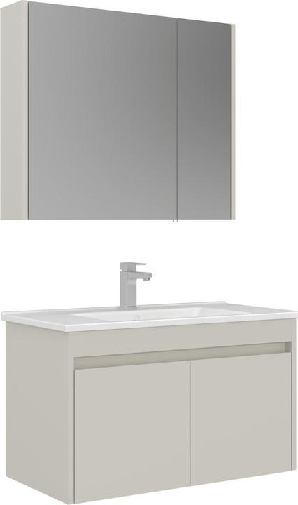 Produktbild Homitis Arno 85 Bathroom Cabinet With Sink & Mirror Set (2 Pieces)