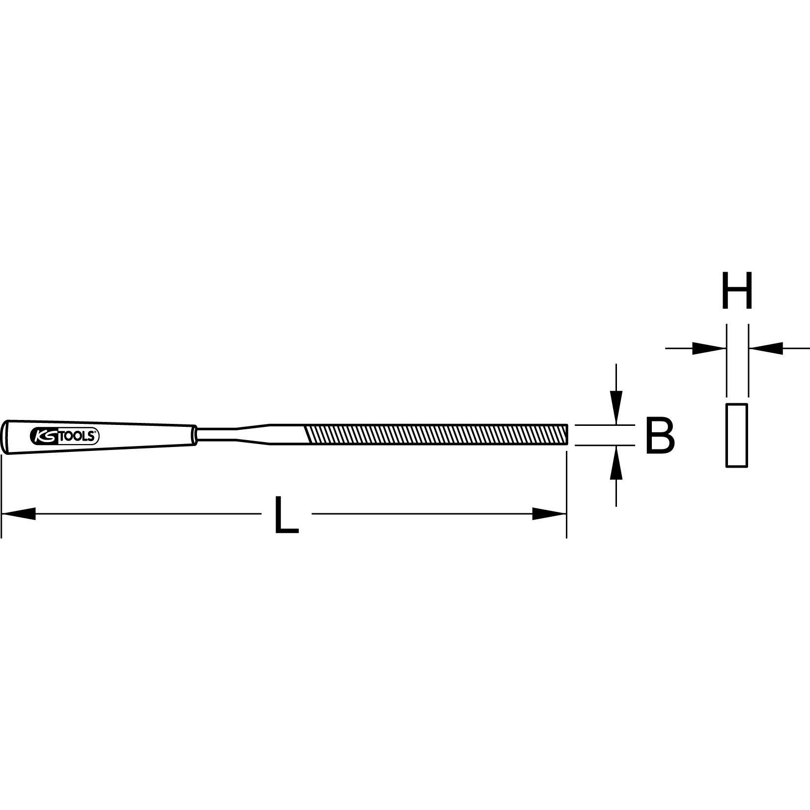 Thumbnail - KS Tools, Raspel + Feile, 140.3051 (Hieb 3, 145 mm)