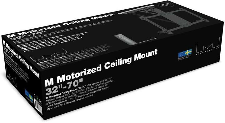 Actual product image Multibrackets Ceiling mount 32" - 70", motorized, black (Ceiling, 35 kg, 32" - 70")