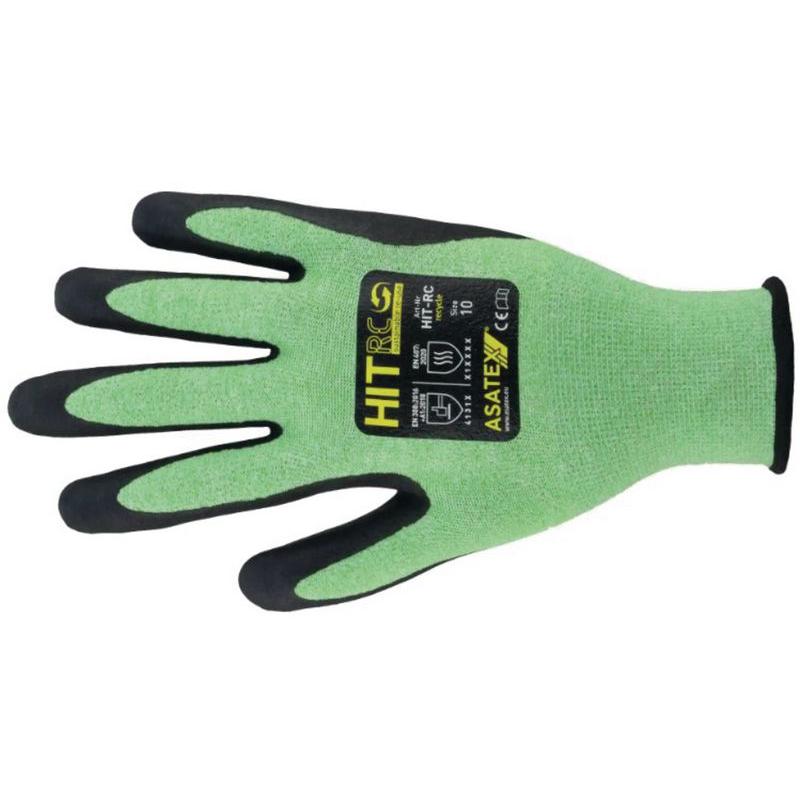 Asatex, Schutzhandschuhe, Feinstrickhandschuh HIT-RC Grösse 9 grün/schwarz EN 388/EN 407/EN ISO 21420 PSA-Kategorie II (...