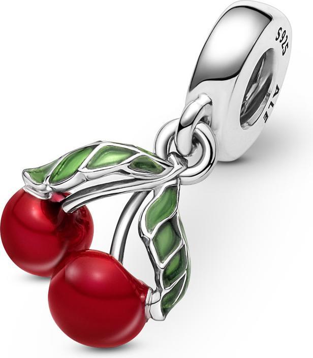 Actual product image Pandora Asymmetrical Cherry Fruit (Silver 925, Enamel)
