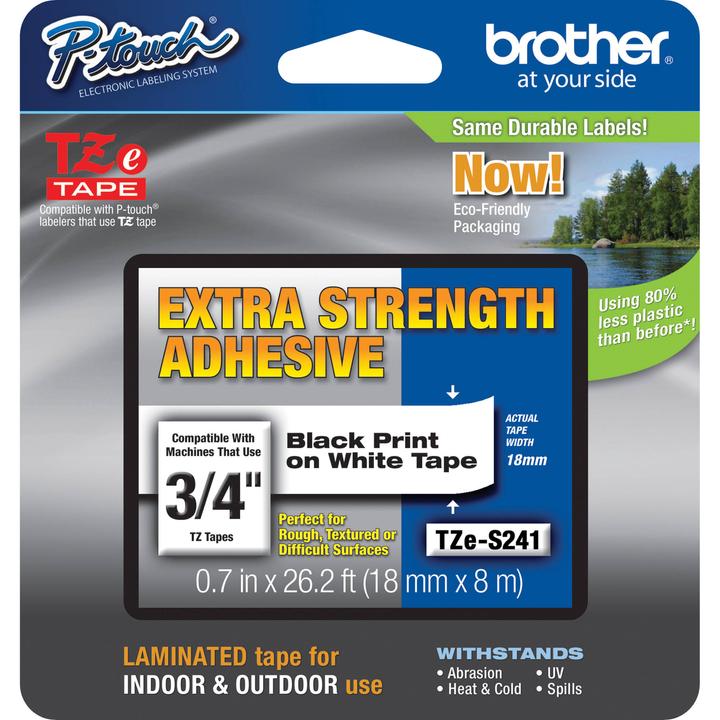 Produktbild Brother Tze-S241 (1.80 cm, Weiss, Schwarz)