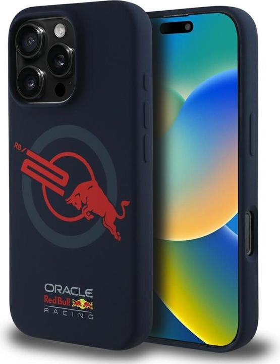 Red Bull Case HC Silicone ORBR20 Logo Red Lining to iPhone 16 Pro MagSafe navy blue (Apple iPhone 16 Pro)