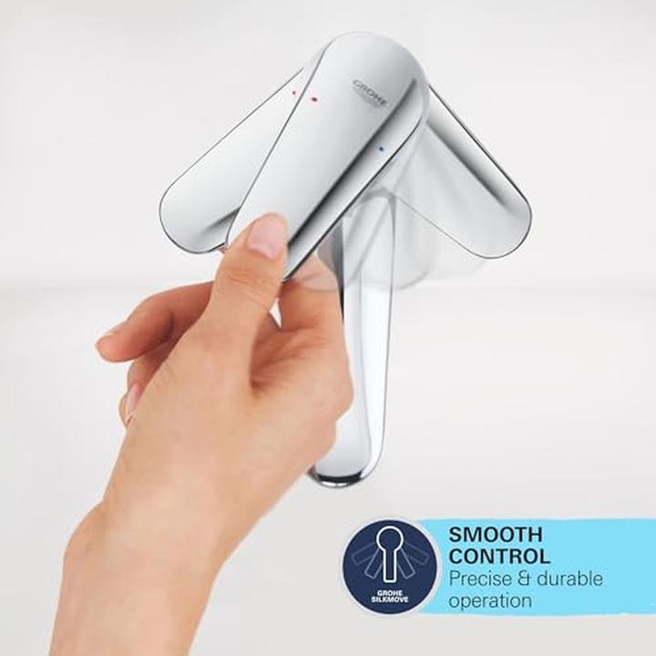 Produktbild Grohe Start QuickFix Lavaboarmatur, M-Size, Push-Open, energiesparend, mattschwarz