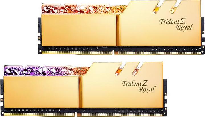 Produktbild G.Skill RAM Trident Z Royal Series - 128 GB (8 x 16 GB Kit) - DDR4 3200 DIMM CL16 (8 x 16GB, 3200 MHz, DDR4-RAM, DIMM)