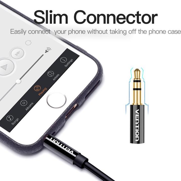 Produktbild Vention Stereo Splitter 3.5mm Male to 2x 3.5mm Female 0.3m BBSBY Black (0.30 m)