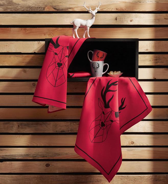 Actual product image Erwin Müller Tea towel "Deer" 3-pack (50 x 70 cm)