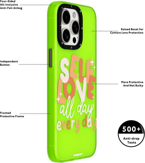 Actual product image Youngkit Coque @Blushing. ginger Positive Quotes Case (Apple iPhone 15)