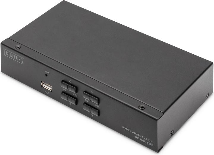 Digitus KVM Switch, 4x1 DP, DP Out,USB