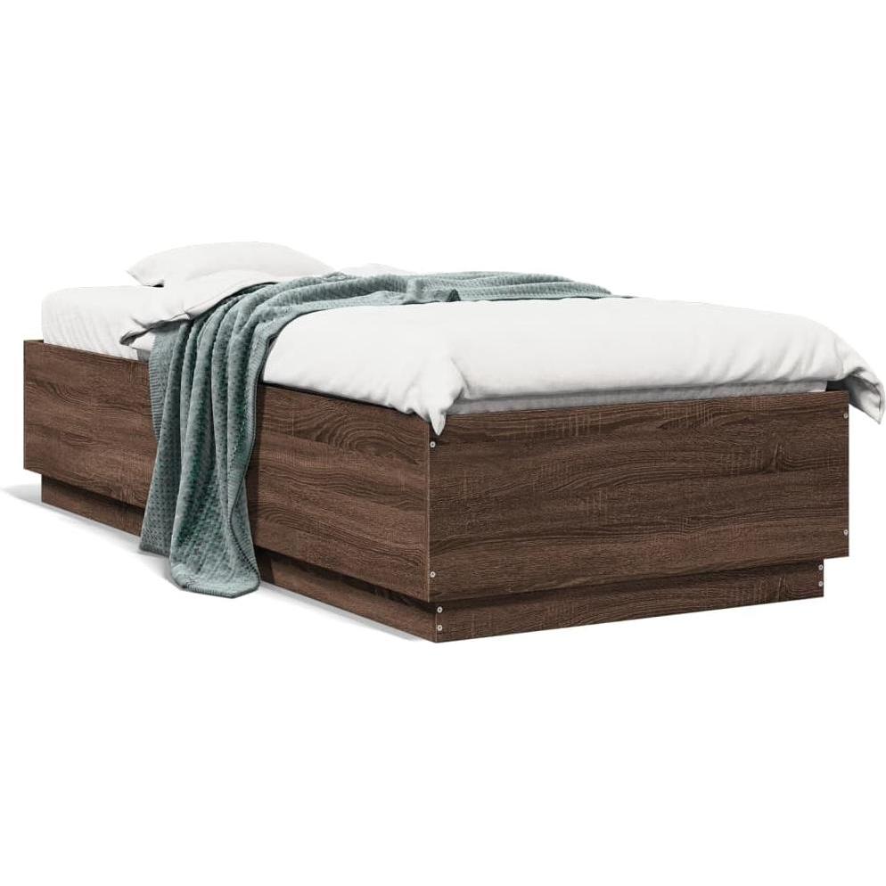 VidaXL, Bett, Bettgestell mit LED (100 x 200 cm)