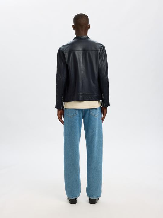 Actual product image Selected Classic leather jacket (L)