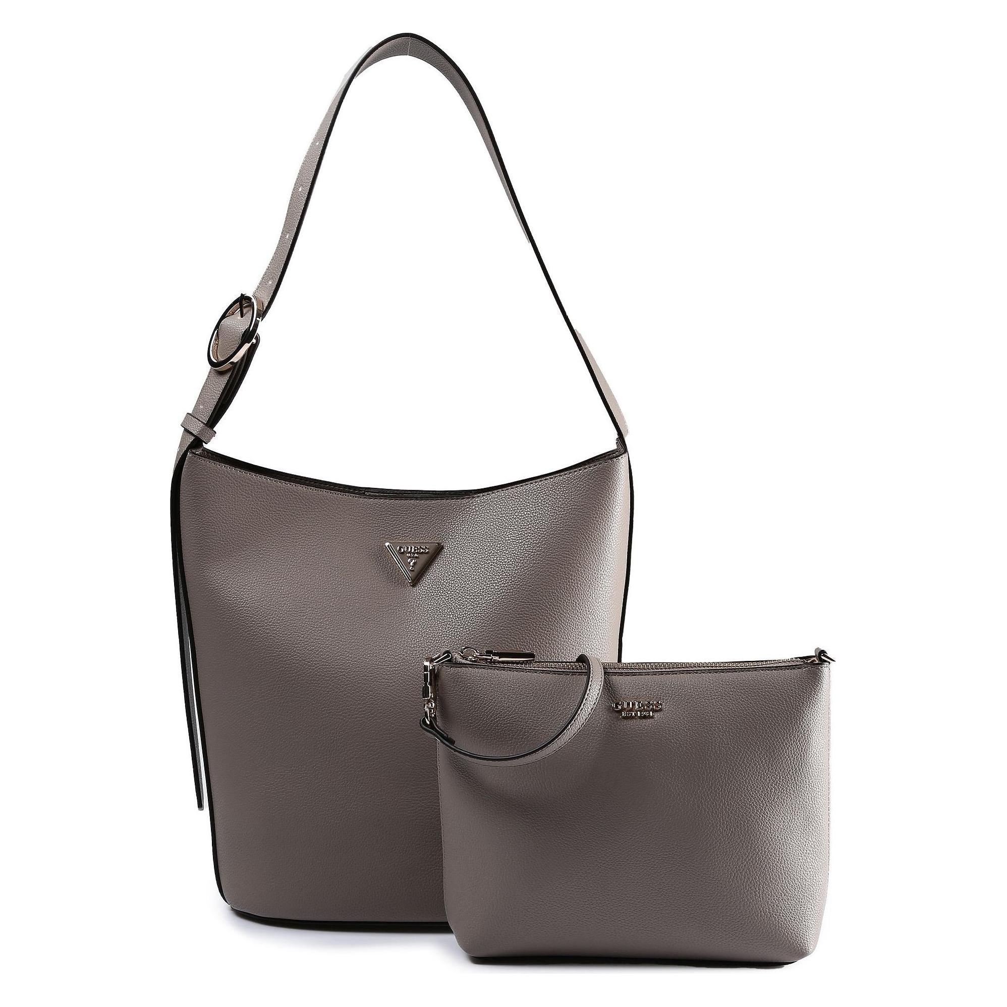 Guess, Vrouwen, Handtas, Meridian Ii Bucket Bag, Bruin