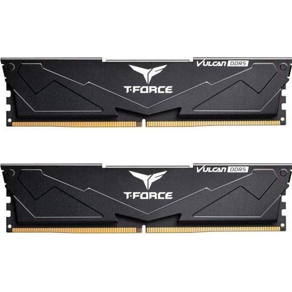 Team Group RAM Team D5 6400 32GB C40 Vulcan black K2 (2 x 16GB, 6400 MHz, DDR5-RAM, DIMM), RAM, Schwarz