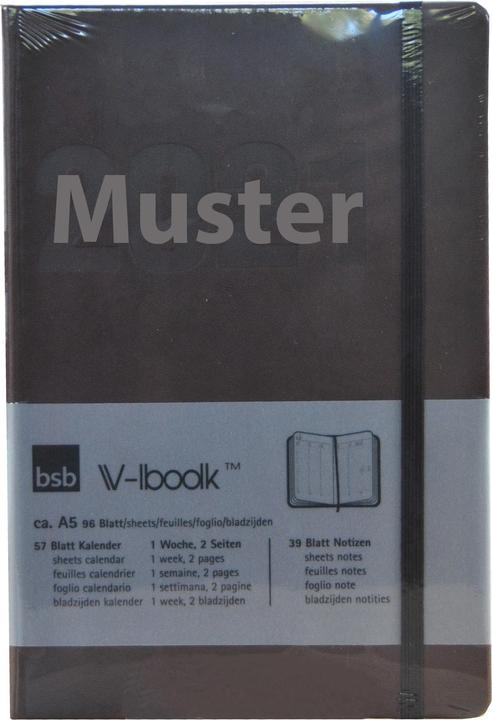 BSB-Obpacher Buchkalender A5 Kunstleder braun