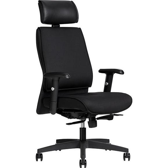 Sono, Sedia da ufficio, Kontorstol AS6002 textile sort m/hårde hjul