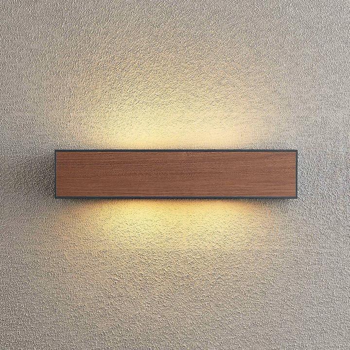 Image du produit Arcchio Applique murale Miraz, E27, aspect bois (E27, IP54)